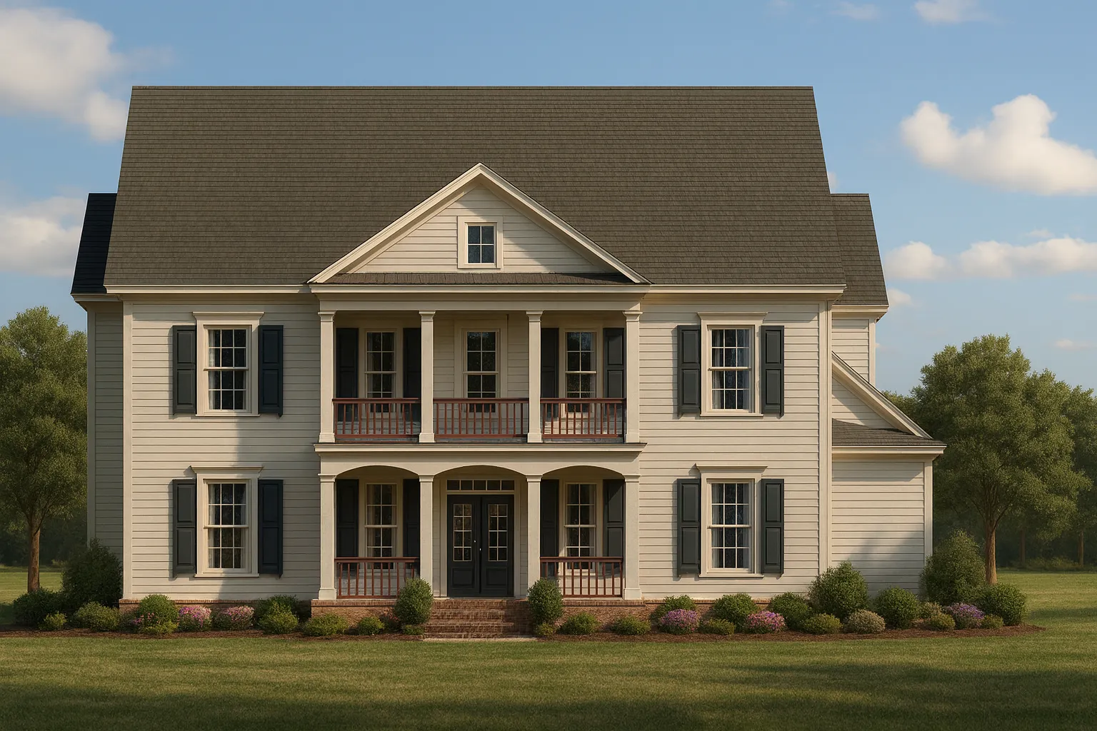 Elegant 2-Story House Plan with Spacious Layout and Architectural Charm