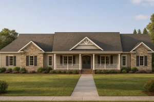 Stunning 1-Story House Plan with Open Layout, CAD Designs & Blueprint