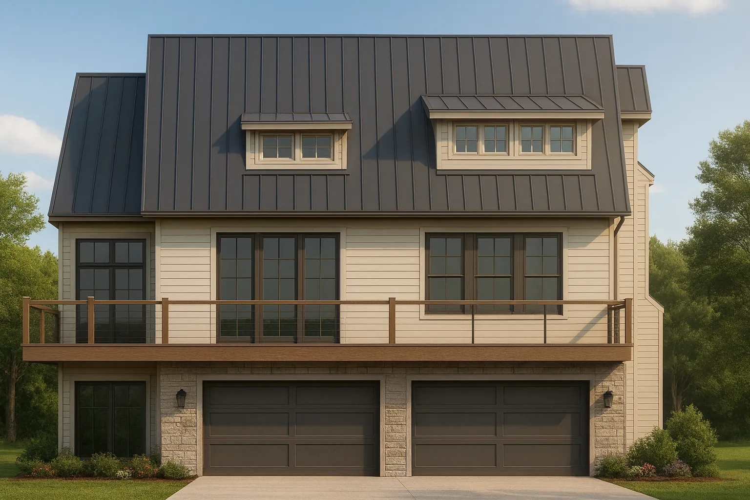 Luxurious 3-Story Beach Home Plan with Coastal Design