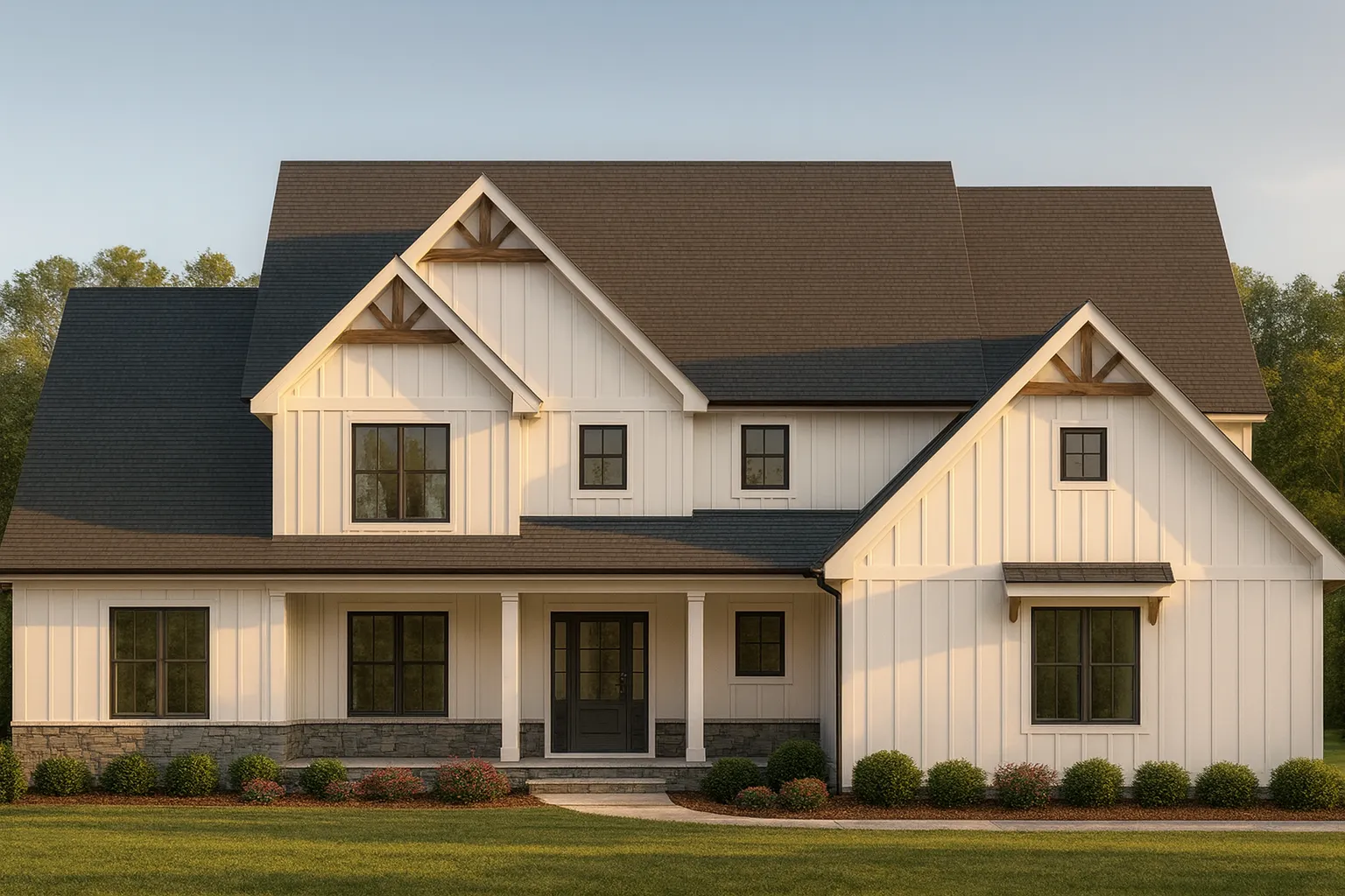 Modern House Floor Plan with CAD Architecture & Covered Outdoor Living