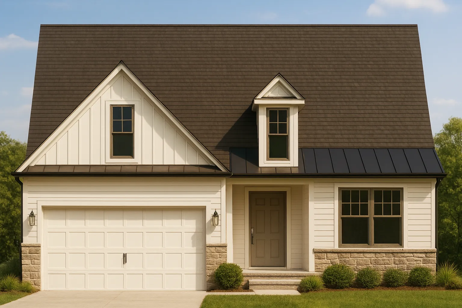 Craftsman Home Plan with Open Floor Blueprint and Bonus Spaces