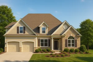 Modern Suburban Home Plan with 4 Bedrooms and Open Floor Plan