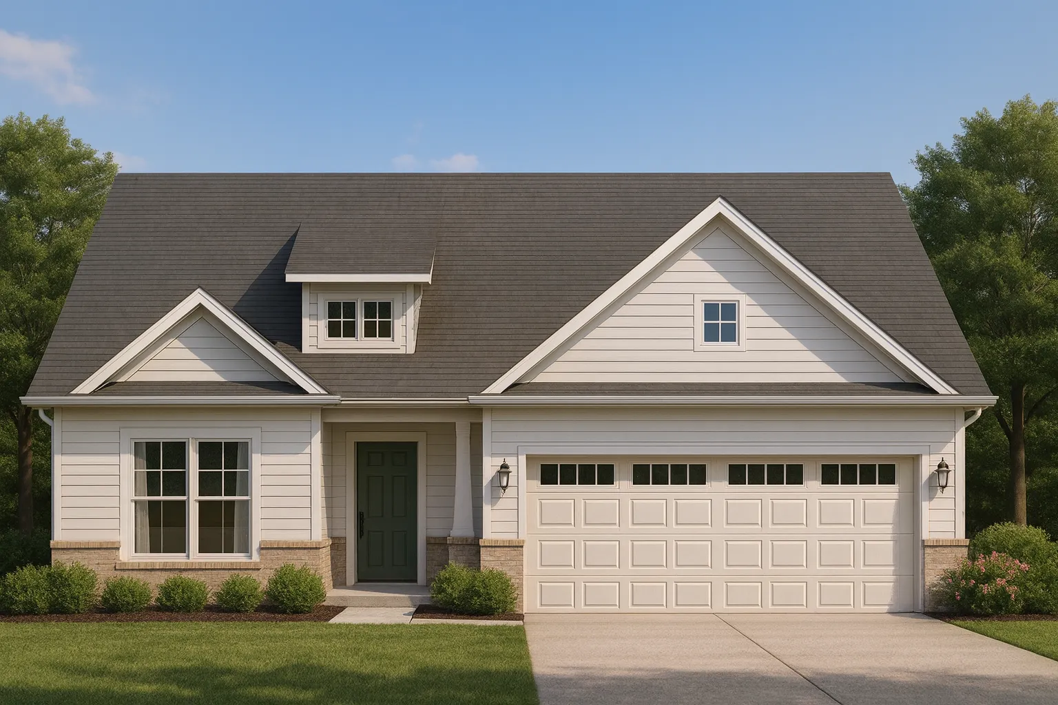 Spacious 1-Story 5-Bedroom House Plan with Modern Craftsman Design