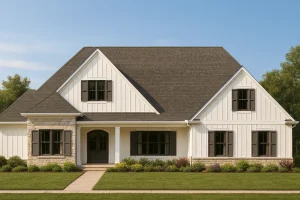 Craftsman House Plan with Open Layout, 4 Bedrooms, and Sunroom