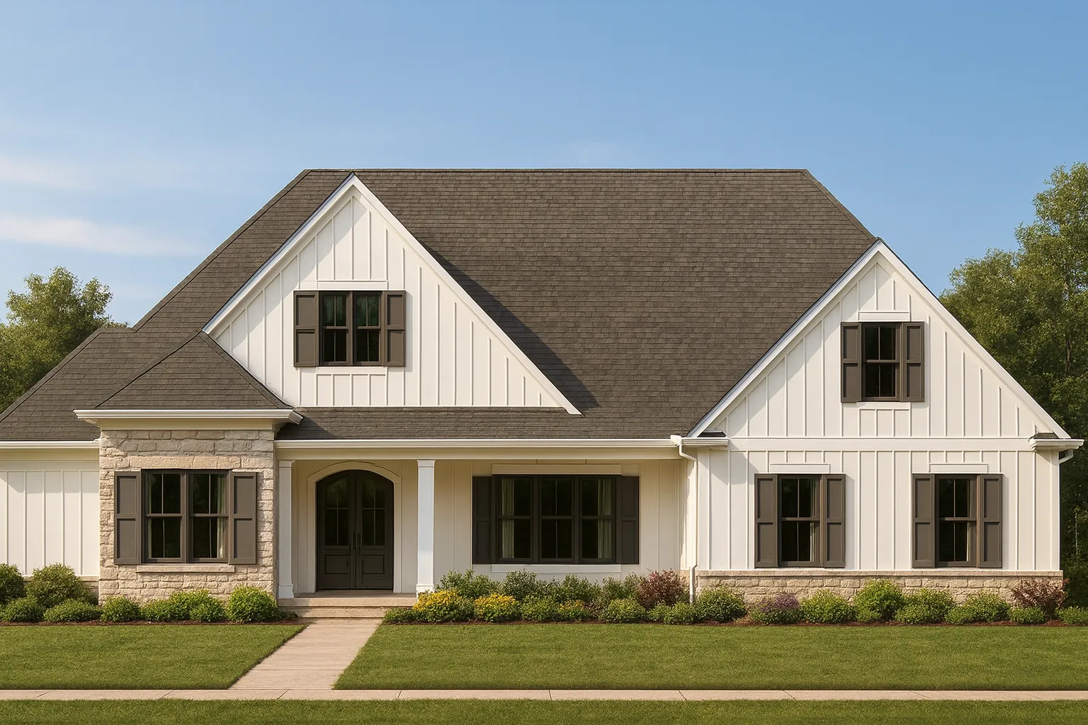 Craftsman House Plan with Open Layout, 4 Bedrooms, and Sunroom