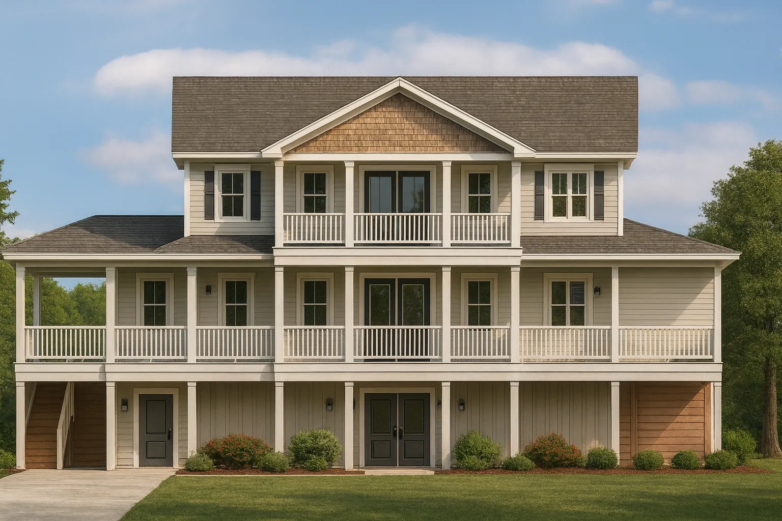 Coastal Beach Home Plan with 4 Bedrooms and Open Designs