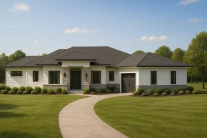 Modern Craftsman House Plan with 2 Stories and Basement