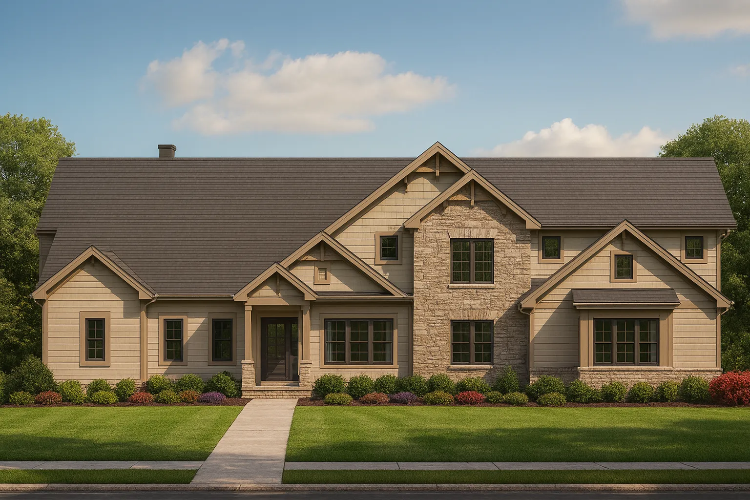 Custom 2-Story House Plan with Sunroom, Bonus Room & Great Layout