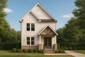 2-Story House Plan with 3 Bedrooms & Craftsman Architecture