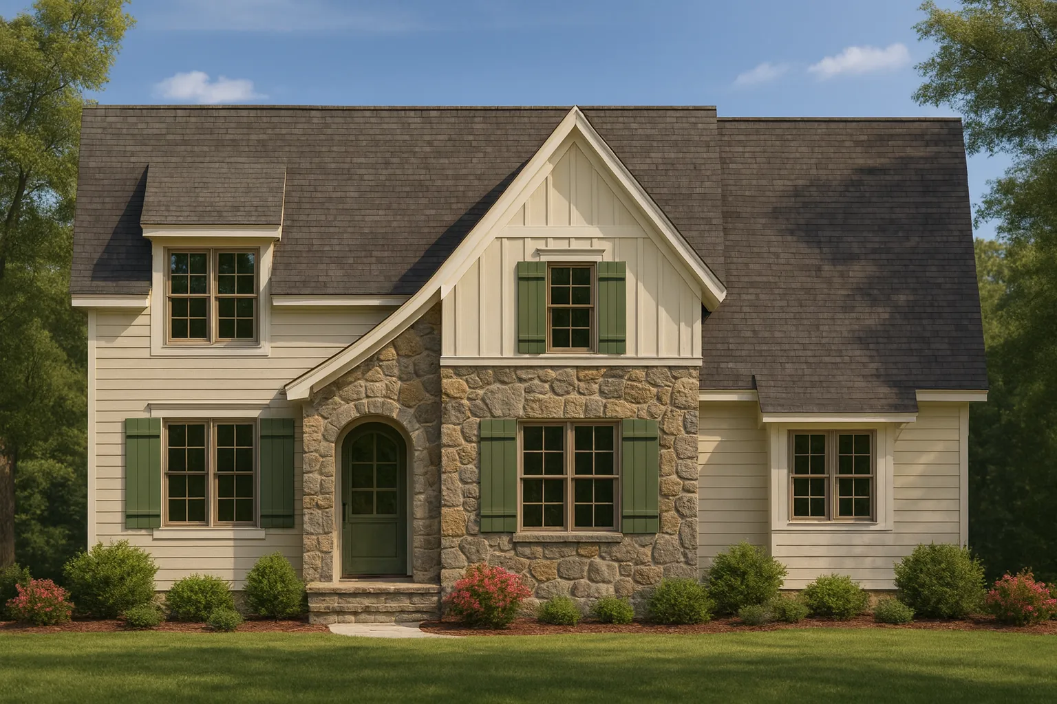 Beautiful 2-Story House Plan with Spacious Layout & Timeless Charm