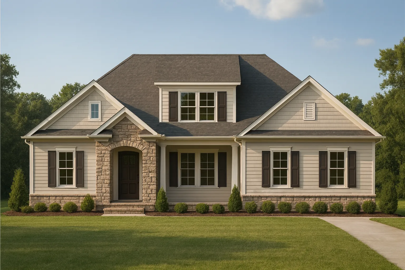 Craftsman Home Plan with 4 Bedrooms, Blueprint, & CAD Designs