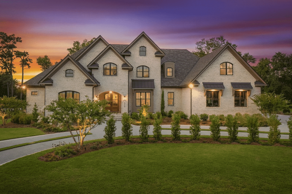 Elegant Home Plan with Detailed Architecture and Floor Designs