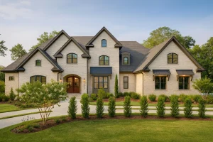Elegant Home Plan with Detailed Architecture and Floor Designs