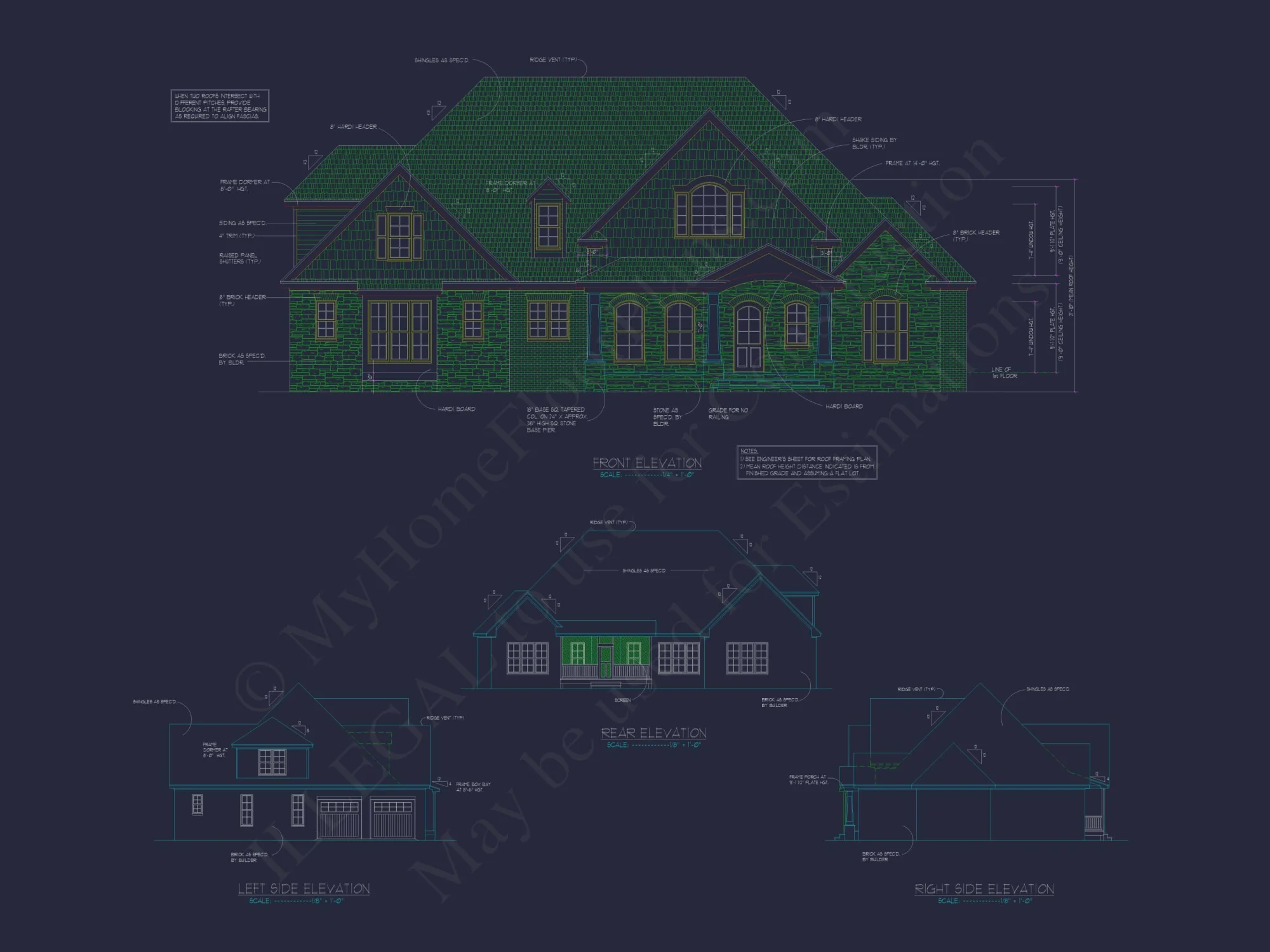 16-1066 HOUSE PLAN - Stunning house Plan with Floor Blueprint & CAD Designs_Page_01
