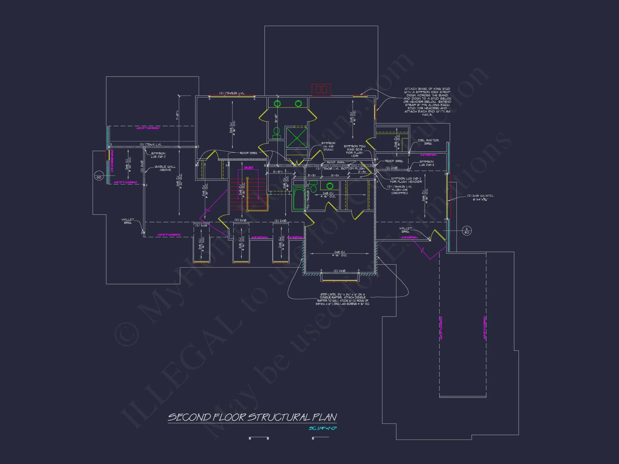 Colonial Craftsman Home Plan with 2 Stories & Classic Style