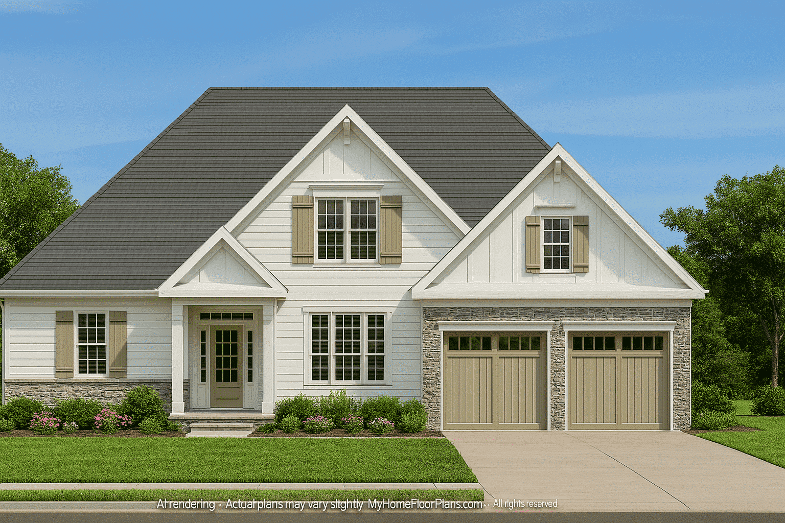 11-1692 HOUSE PLAN - Craftsman House Floor Plan: Elegant 2-Story CAD Designs 2 Craftsman Home Floor Plan Elegant 2-Story CAD Designs