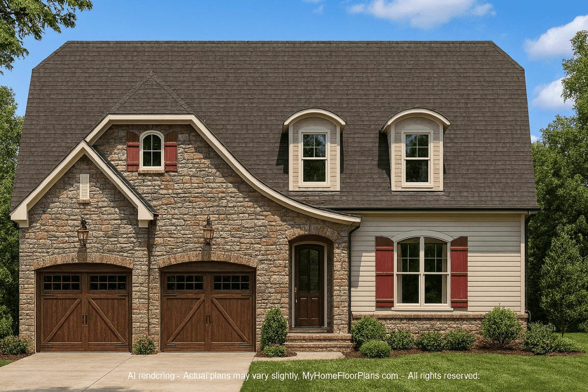 Charming 2-Story House Plan with Colonial & French Country Style