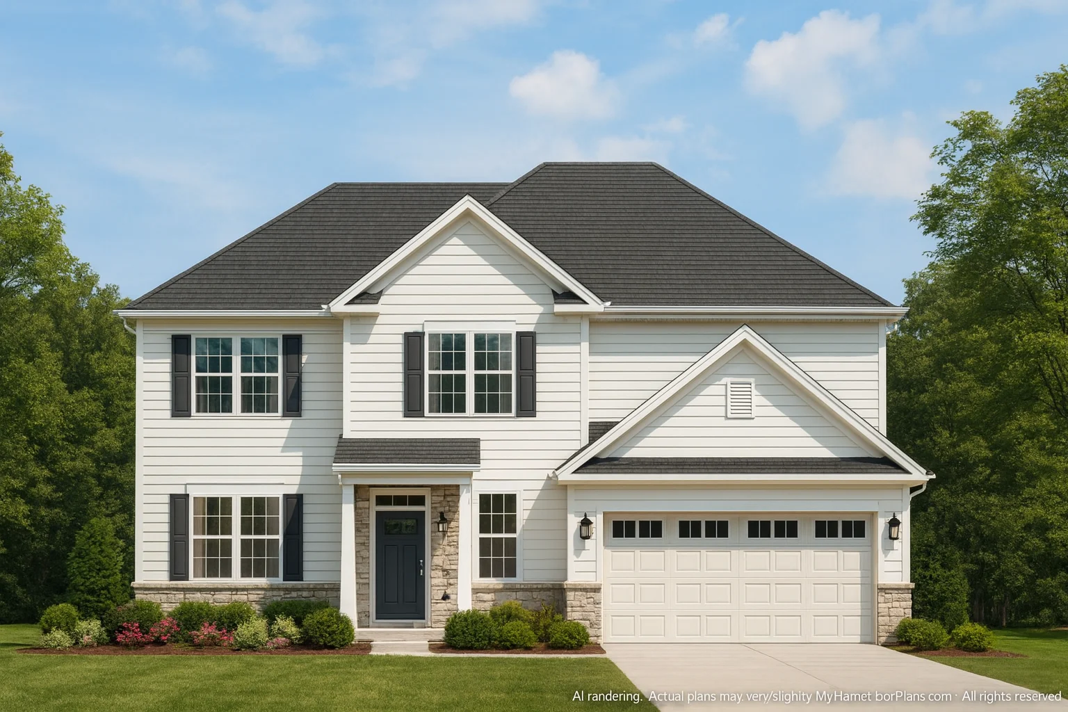 Luxury 2-Story House Plan with 6 Bedrooms and Elegant CAD Designs