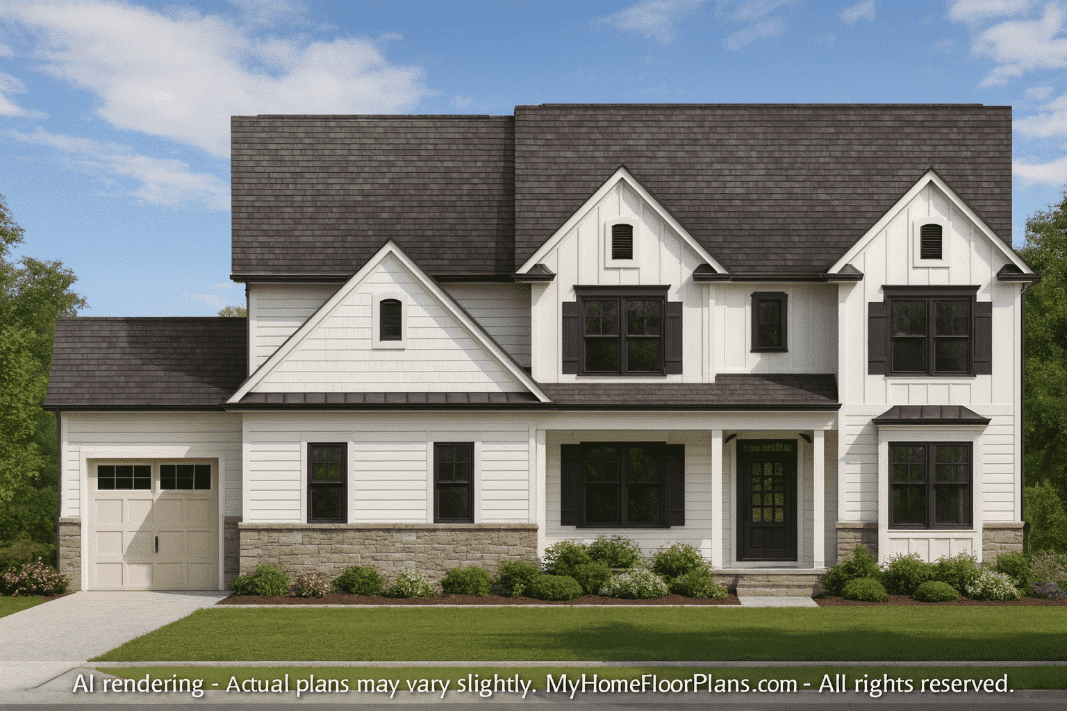 12-2549B HOUSE PLAN - Modern Craftsman House Plan with 3 Floors and Spacious Design 2 Modern Craftsman Home Plan with 3 Floors and Spacious Design