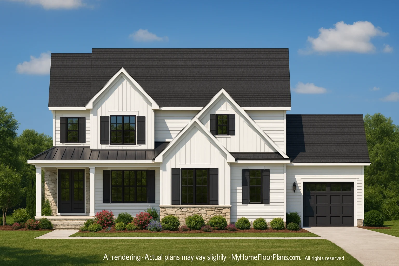 16-1290 HOUSE PLAN - Elegant House Floor Plan with CAD Blueprints and Architecture Designs 2 Elegant 2-Story House Plan with Traditional & Craftsman Architecture