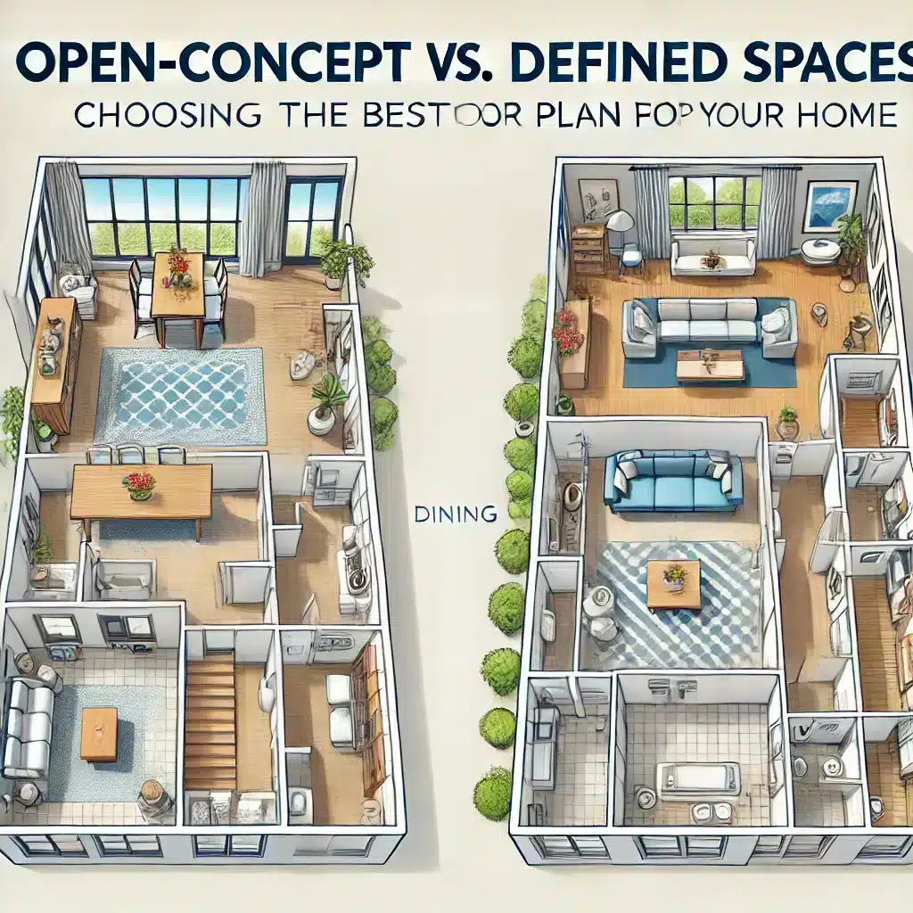 Open Concept vs. Defined Spaces Choosing the Best Floor Plan for Your house