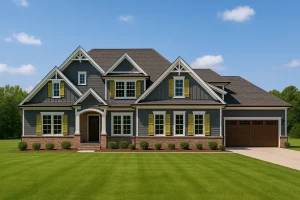 Craftsman Home Plan with Spacious Layout and Vaulted Ceilings