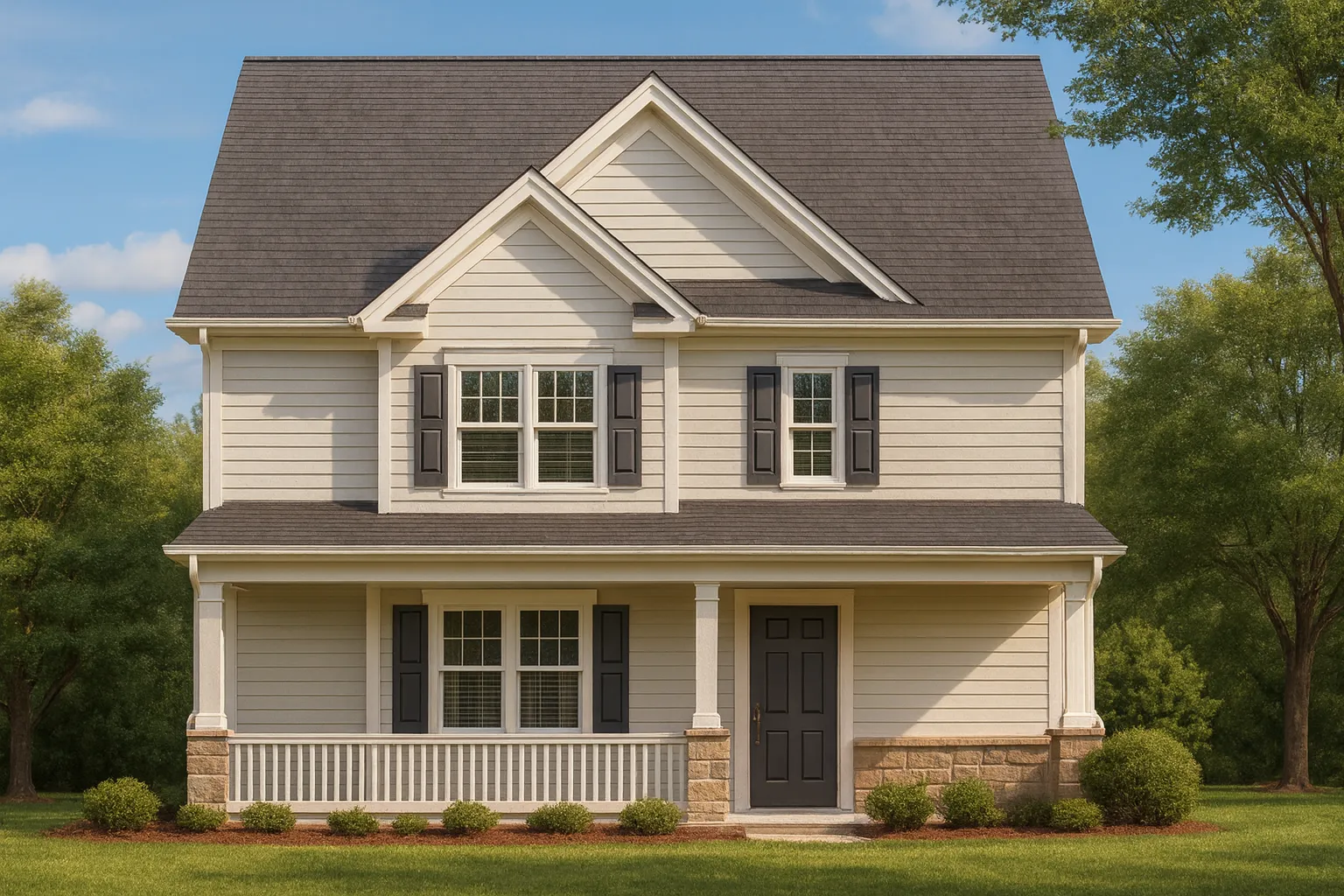 Classic 2-Bedroom Home Plan with Detailed Floor Blueprint Designs