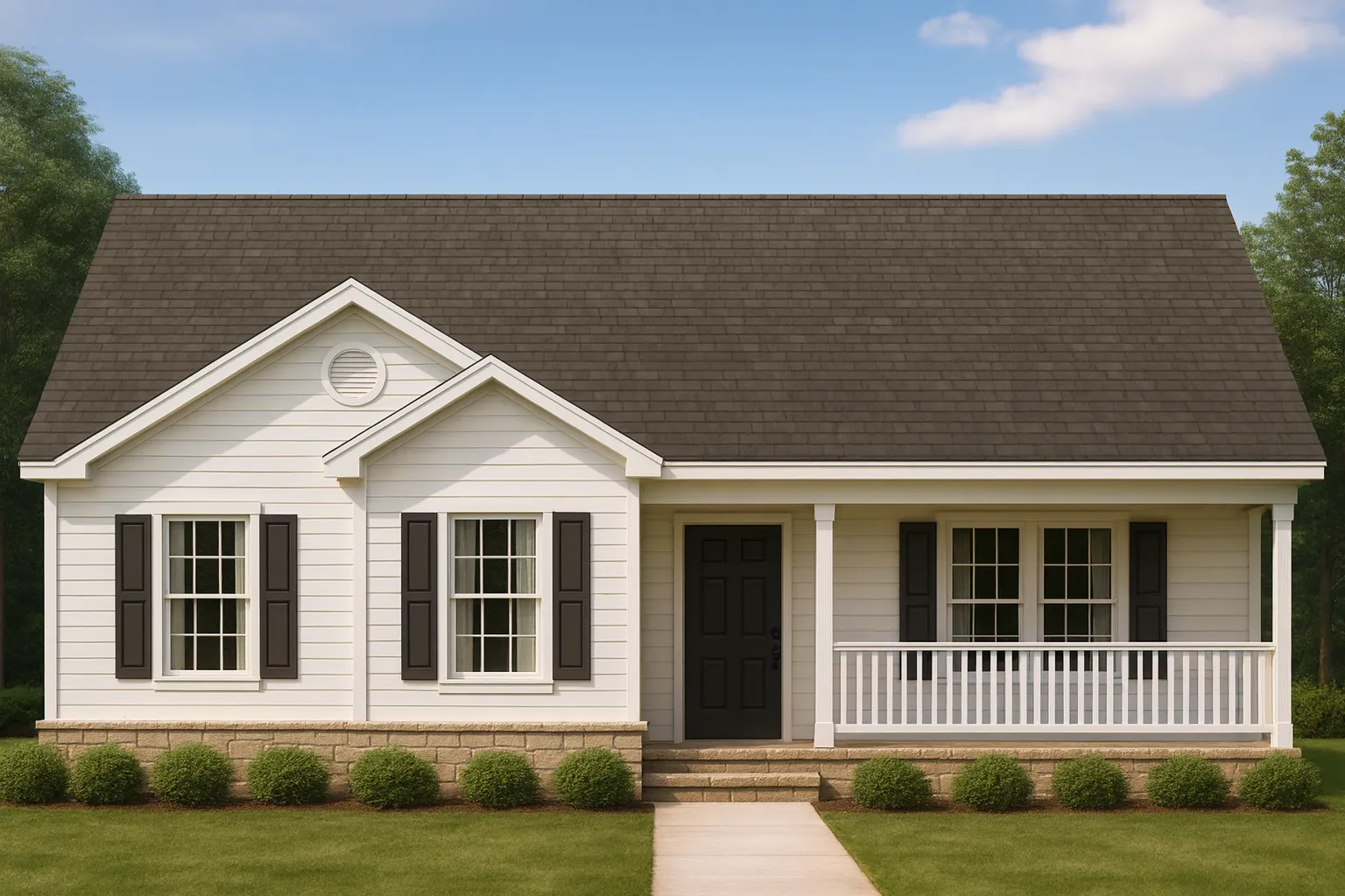 Craftsman Ranch Home Plan with 5 Bedrooms and Open Floor Layout