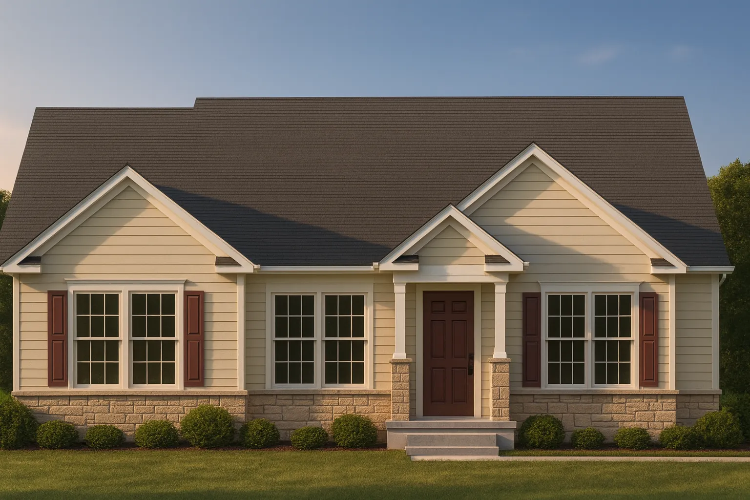 Cozy 3-Bedroom Single-Story House Plan with Walk-In Closet & Outdoor Patio