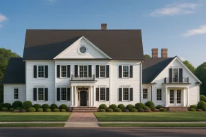 Elegant Georgian House Plan with 5 Bedrooms and CAD Blueprints