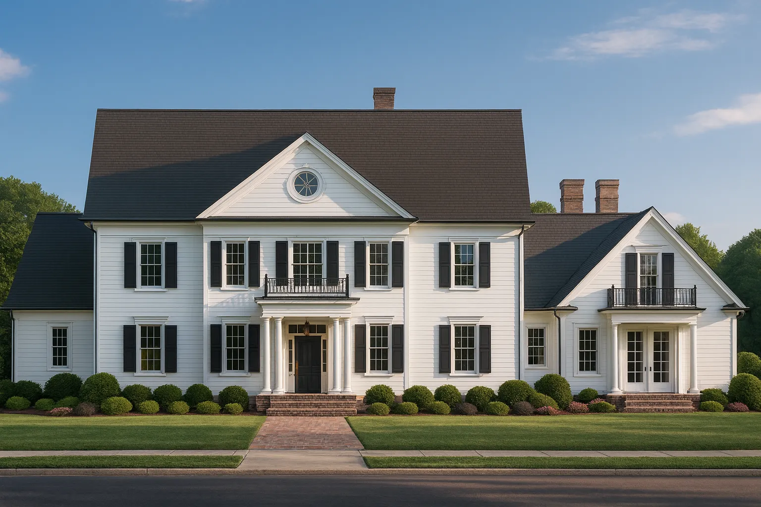 Elegant Georgian House Plan with 5 Bedrooms and CAD Blueprints