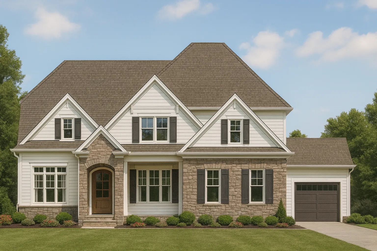 Elegant 2-Story House Plan with Traditional Design & 5 Bedrooms