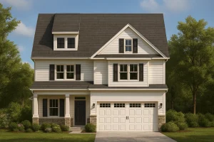 2-story 2,078 sq. ft. house plan featuring 4 bedrooms, 3 baths
