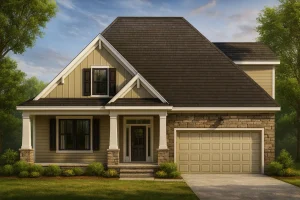 Contemporary Craftsman Home Plan with CAD & Floor Design