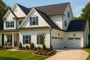 Modern Farmhouse Home Plan with 5 Bedrooms and CAD Designs
