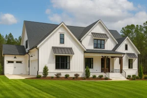 Modern Farmhouse Home Plan with Open Floor Blueprint Designs