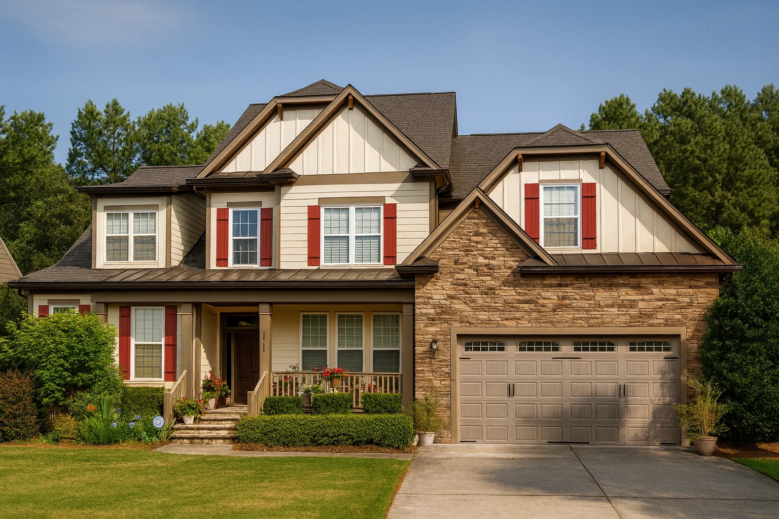 Craftsman house plan with 4,559 heated sq. ft.