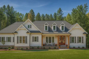 Elegant 2-Story House Plan with Covered Porches & Farmhouse Style