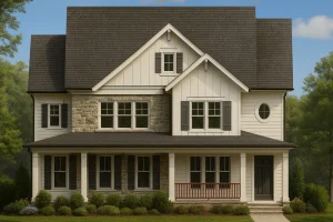 Modern Craftsman Home Plan with 4 Bedrooms, Vaulted Ceilings & CAD Blueprints