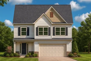 Beautiful 2-Story House Plan with Open Layout and CAD Blueprint