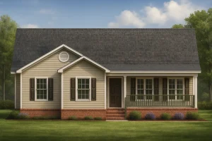 Craftsman house plan with 1,259 heated sq. ft.