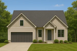 Craftsman ranch home design featuring 1,536 heated sq. ft.