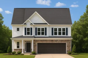 4-bedroom home design with 2.5 baths, 2 stories