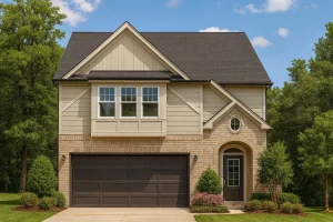 2-story Craftsman house plan with 1,775 heated sq. ft., 3 bedrooms