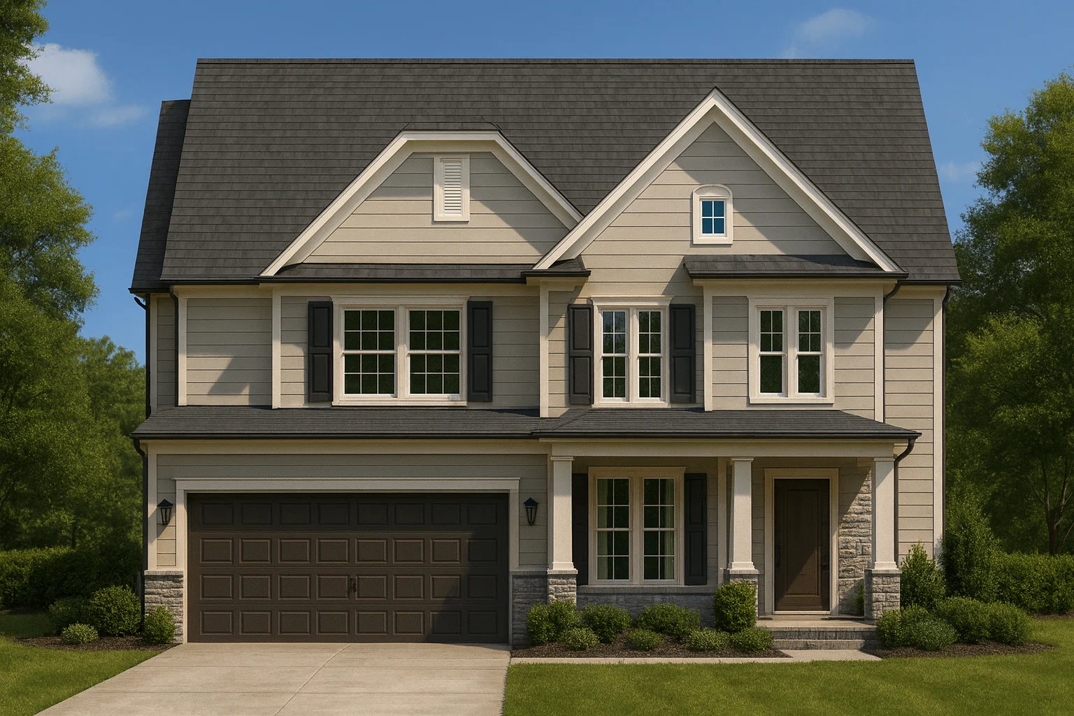 Modern 2-Story House Plan with Customizable CAD Designs
