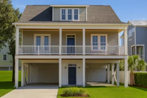 Modern 2-Story Beach House Plan with Coastal Charm