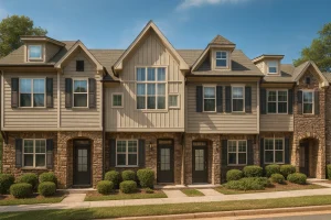 Flexible Townhome Floor Plan for 3–6 Units with CAD Designs