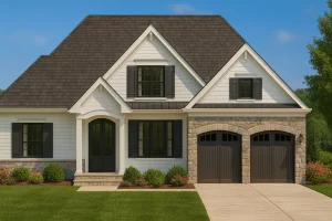 Craftsman Home Plan Stylish Floor Plan with Basement