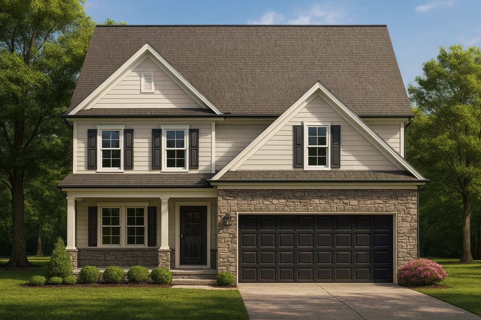 Modern Craftsman Home Floor Plan Blueprint for 2.5 Story Designs