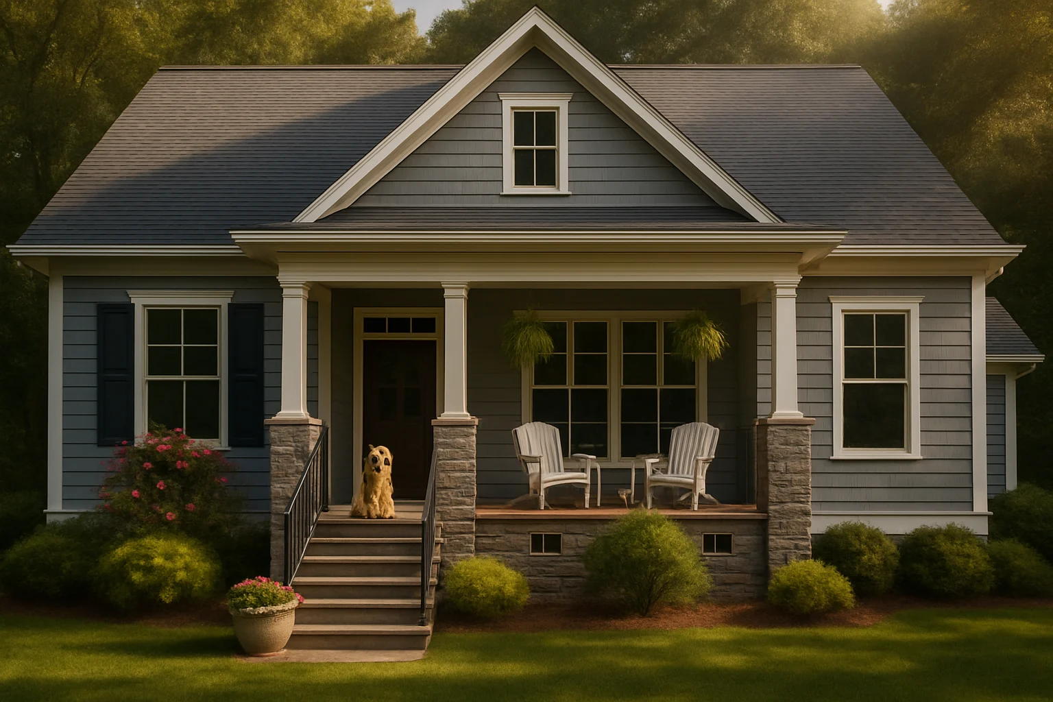 Elegant 2-Story House Plan with Craftsman Touch and Open Floor Layout